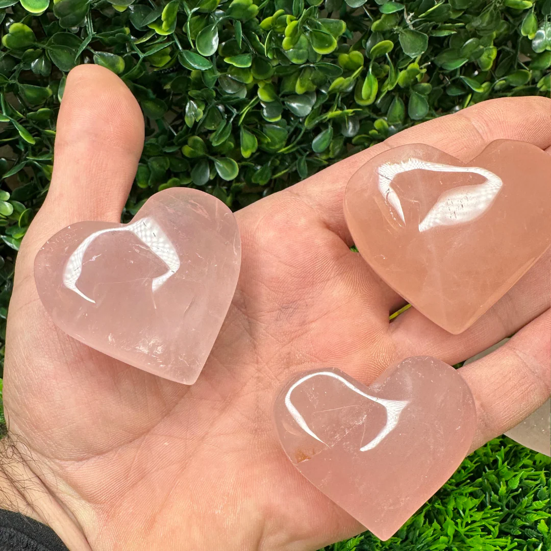 Coeur en Quartz rose de haute qualité - Image 2