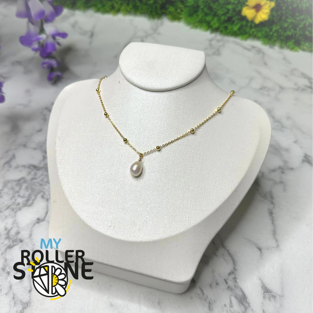 Collier avec Perle de Culture Argent 925 perlée (Or ou Argent)