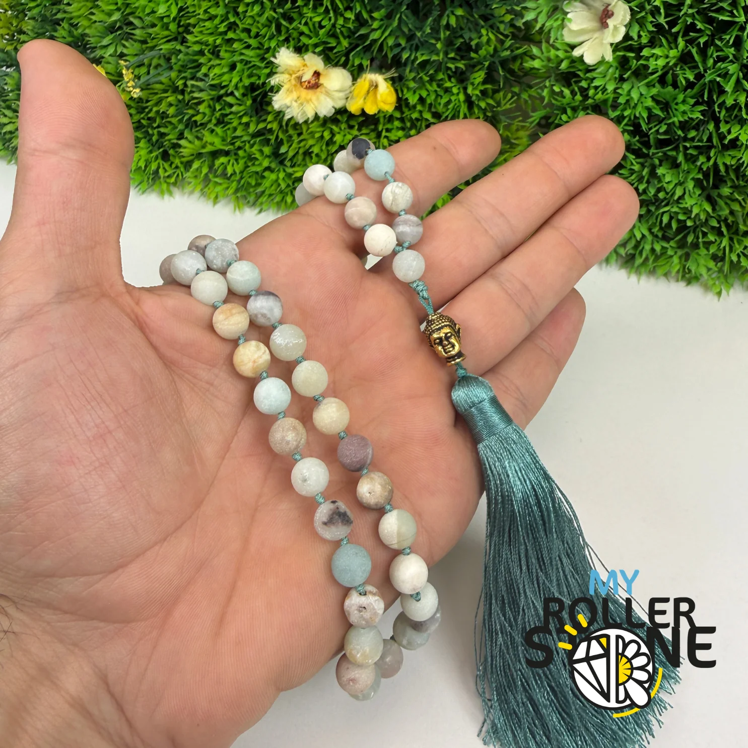 Collier Mala Amazonite Naturelle – - Image 2
