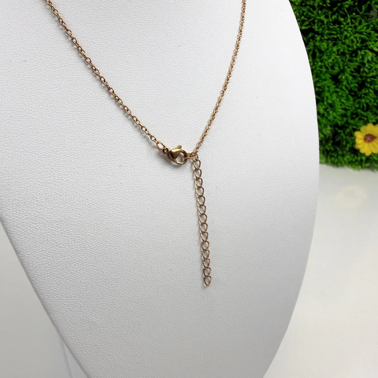 Collier Multi-Pierres Naturelles Facettées – Améthyste, Rubis, Pierre de Soleil & Jaspe ... – Acier Inoxydable Doré - Image 3
