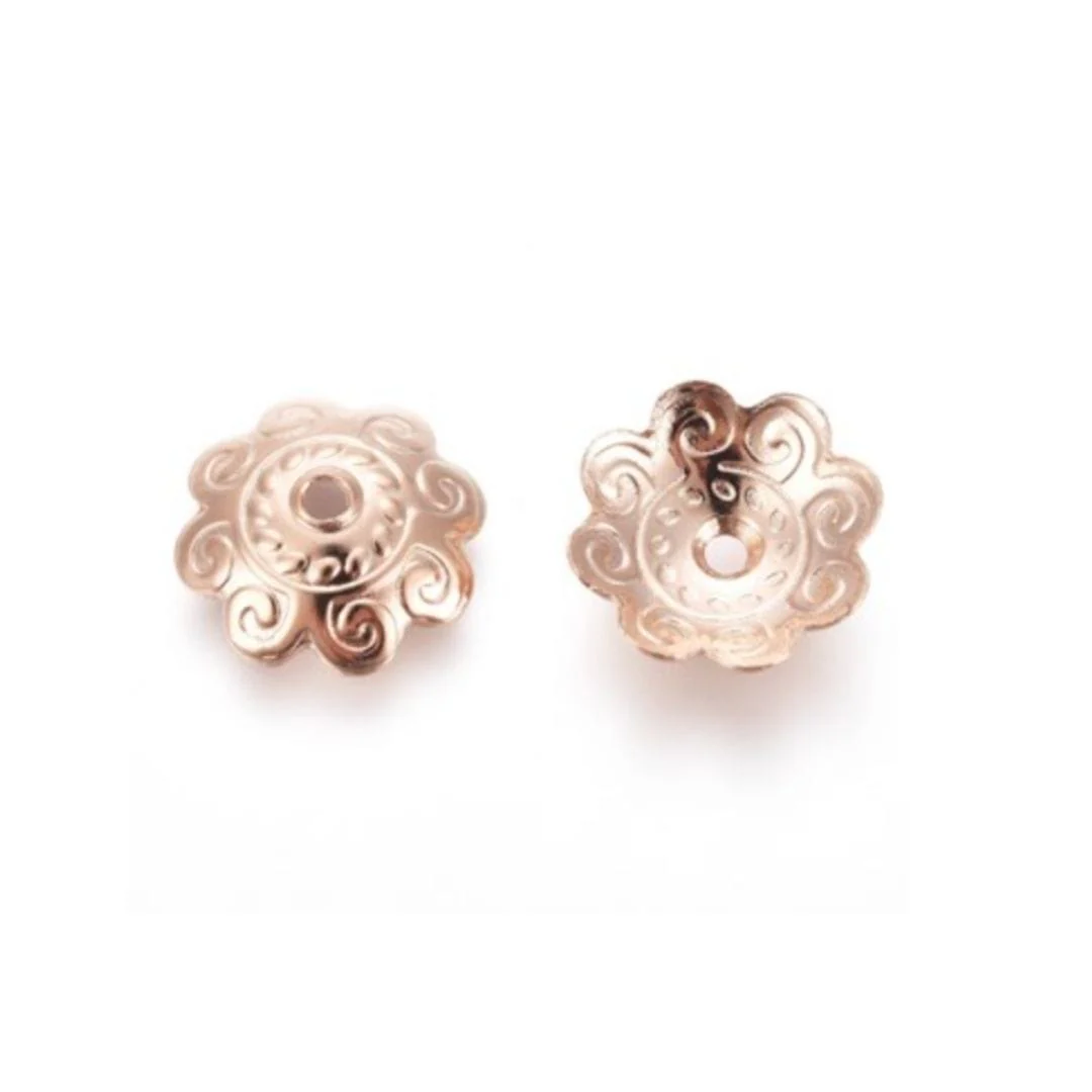 Coupelle or rose motif fleur