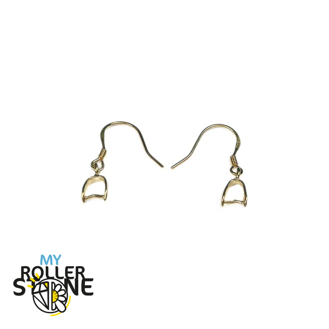 Crochets de Boucles d’Oreilles Dorée avec Bélières en Argent Sterling 925 - Image 2