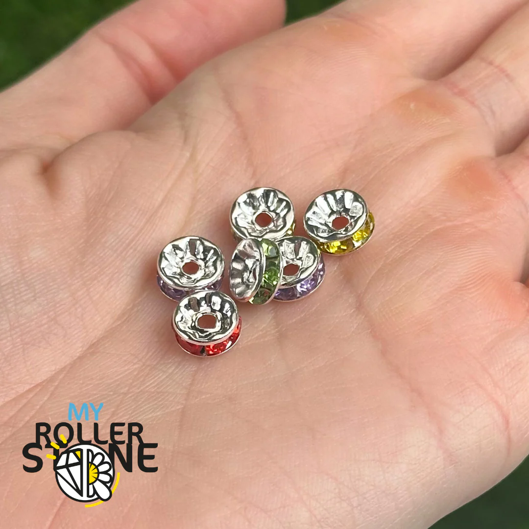 Entretoises rondelles strass 8mm - Image 2