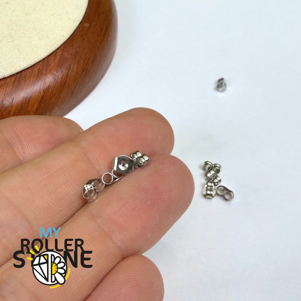 Fermoir Papillon Boucles d'oreilles acier inoxydable - Image 2