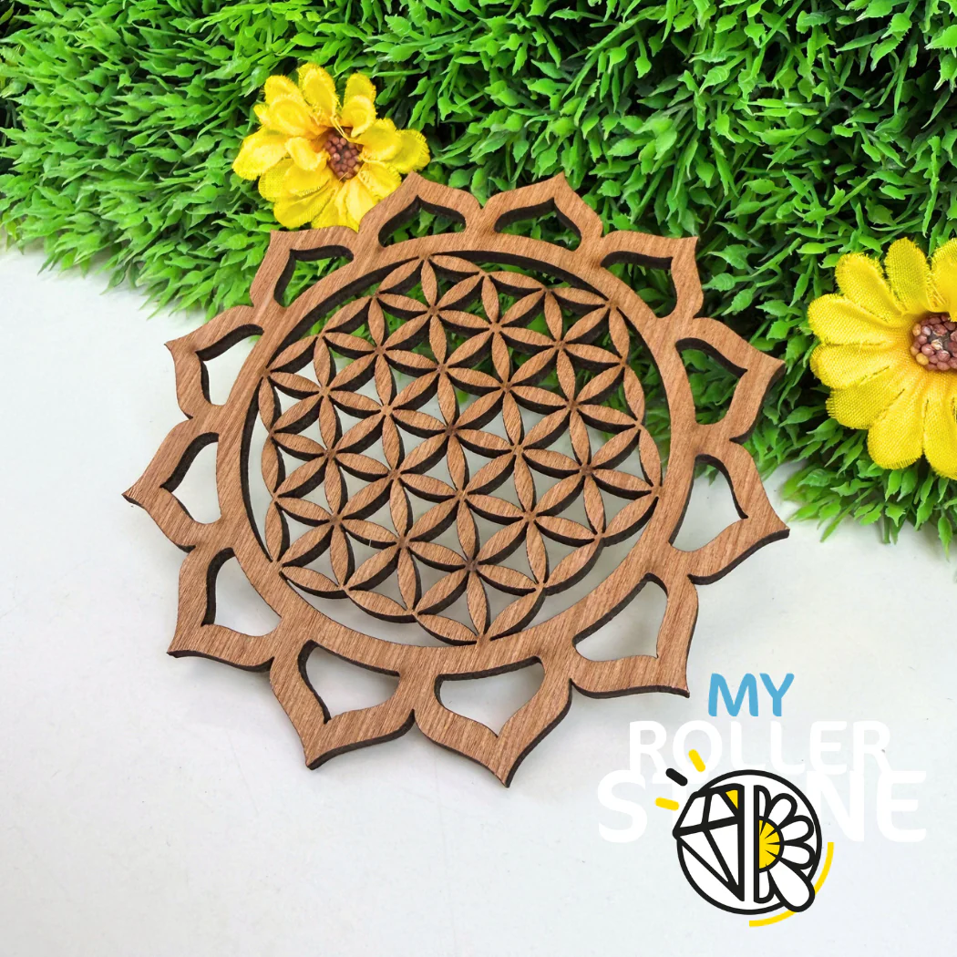 Fleur de Vie en bois d'okoumé - Image 3