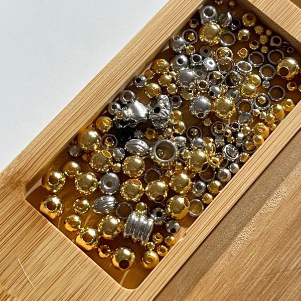 Lot de perles variées acier inoxydable - Image 2