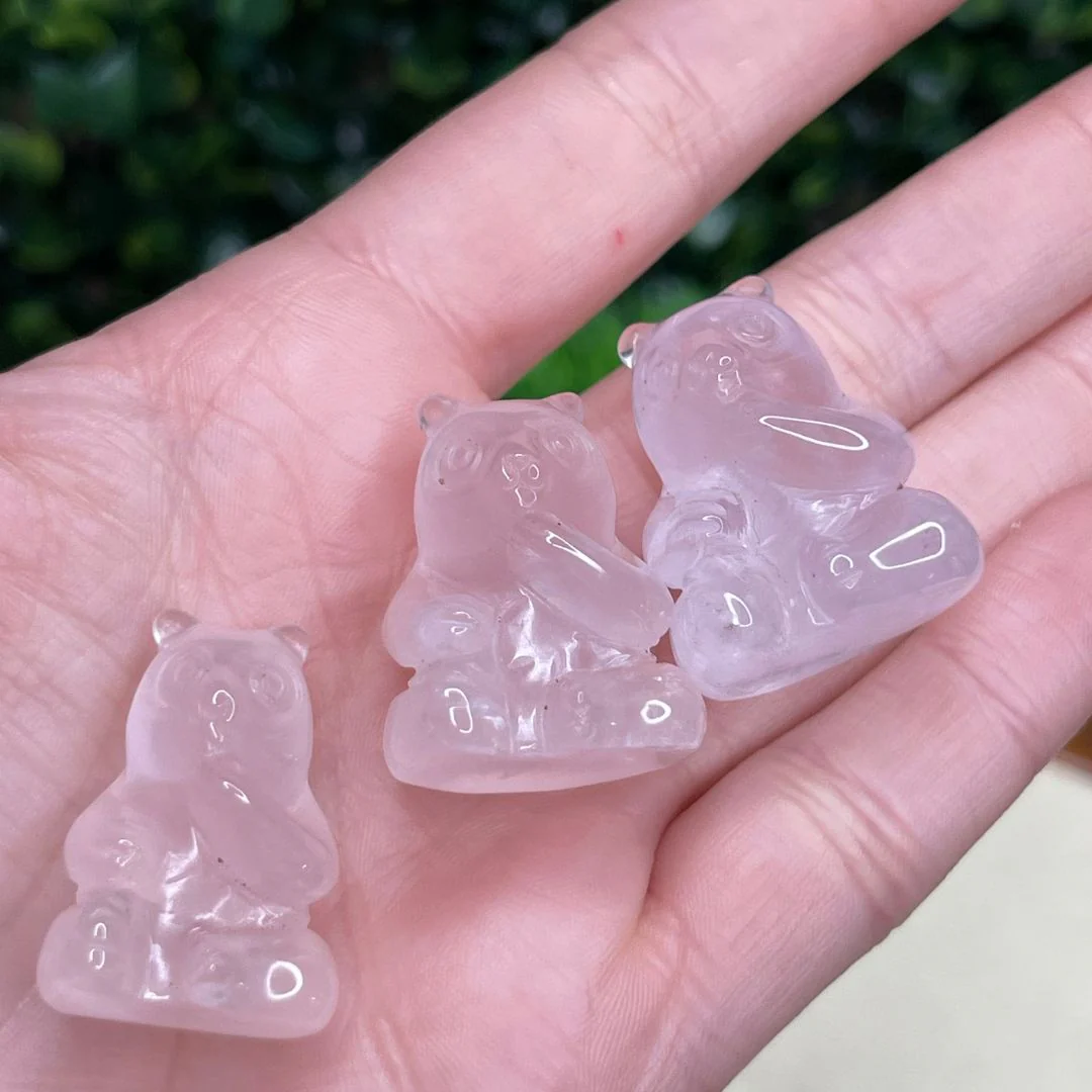 Ours en Quartz rose