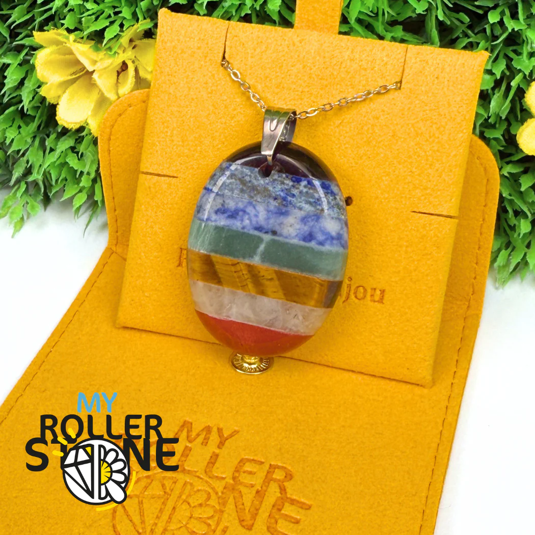 Pendentif 7 chakras ovalisé - Image 3