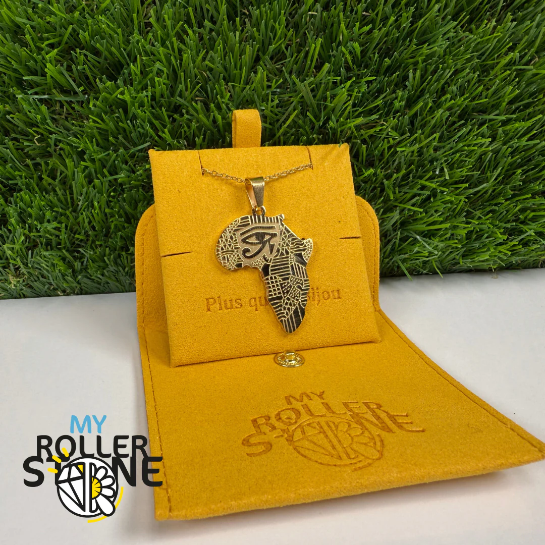 Pendentif Afrique et Oeil d'horus or - Image 2