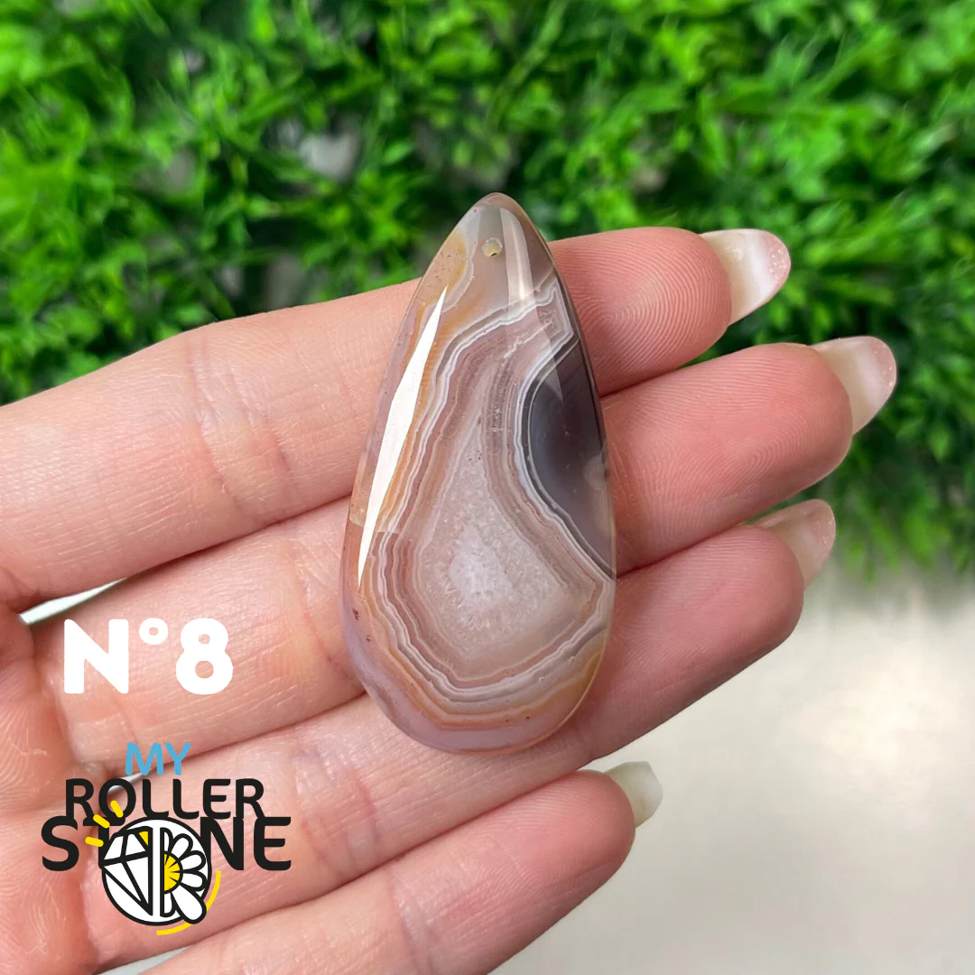Pendentif Agate du Botswana 5A percé - Image 10