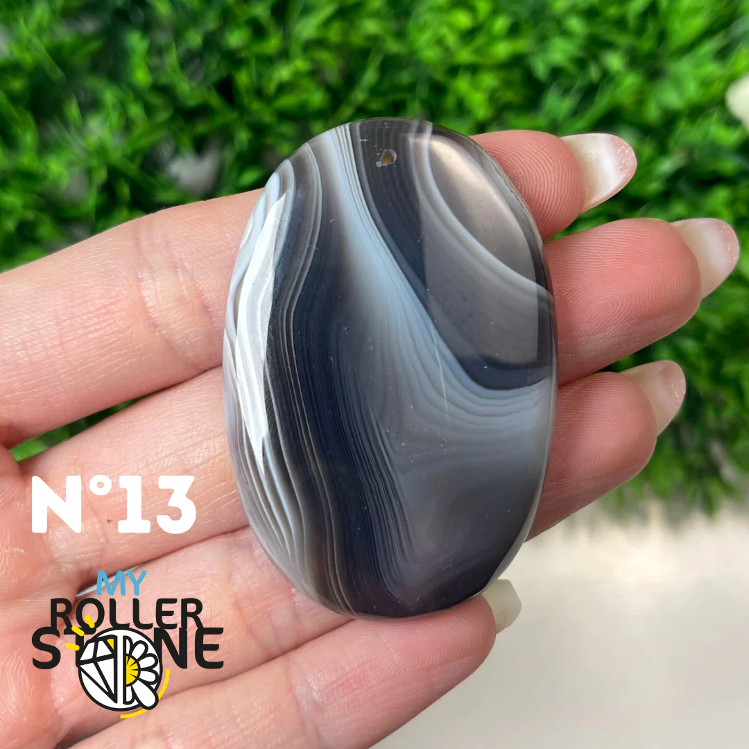 Pendentif Agate du Botswana 5A percé - Image 15