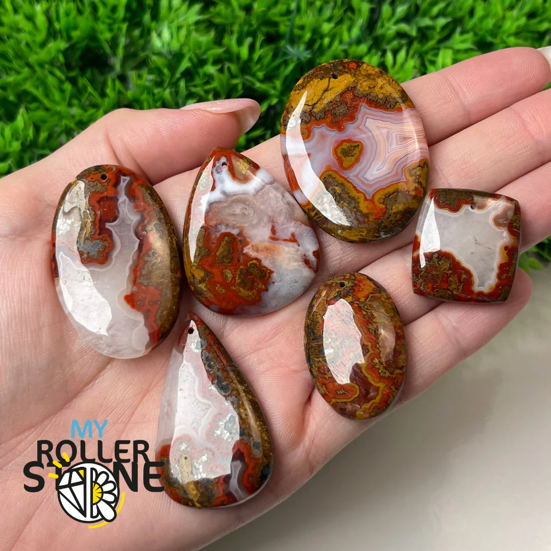 Pendentif Agate Marocaine 5A percé