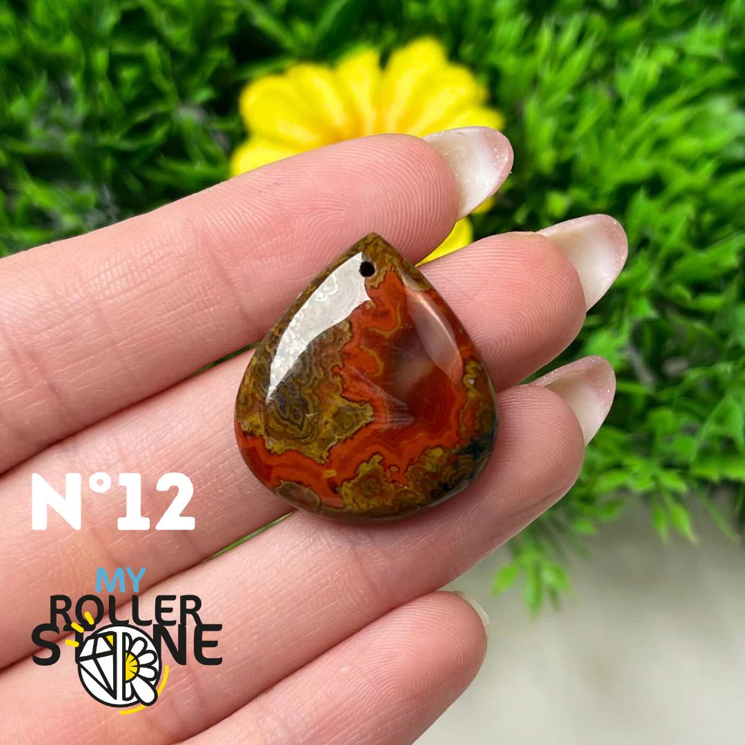 Pendentif Agate Marocaine 5A percé - Image 14