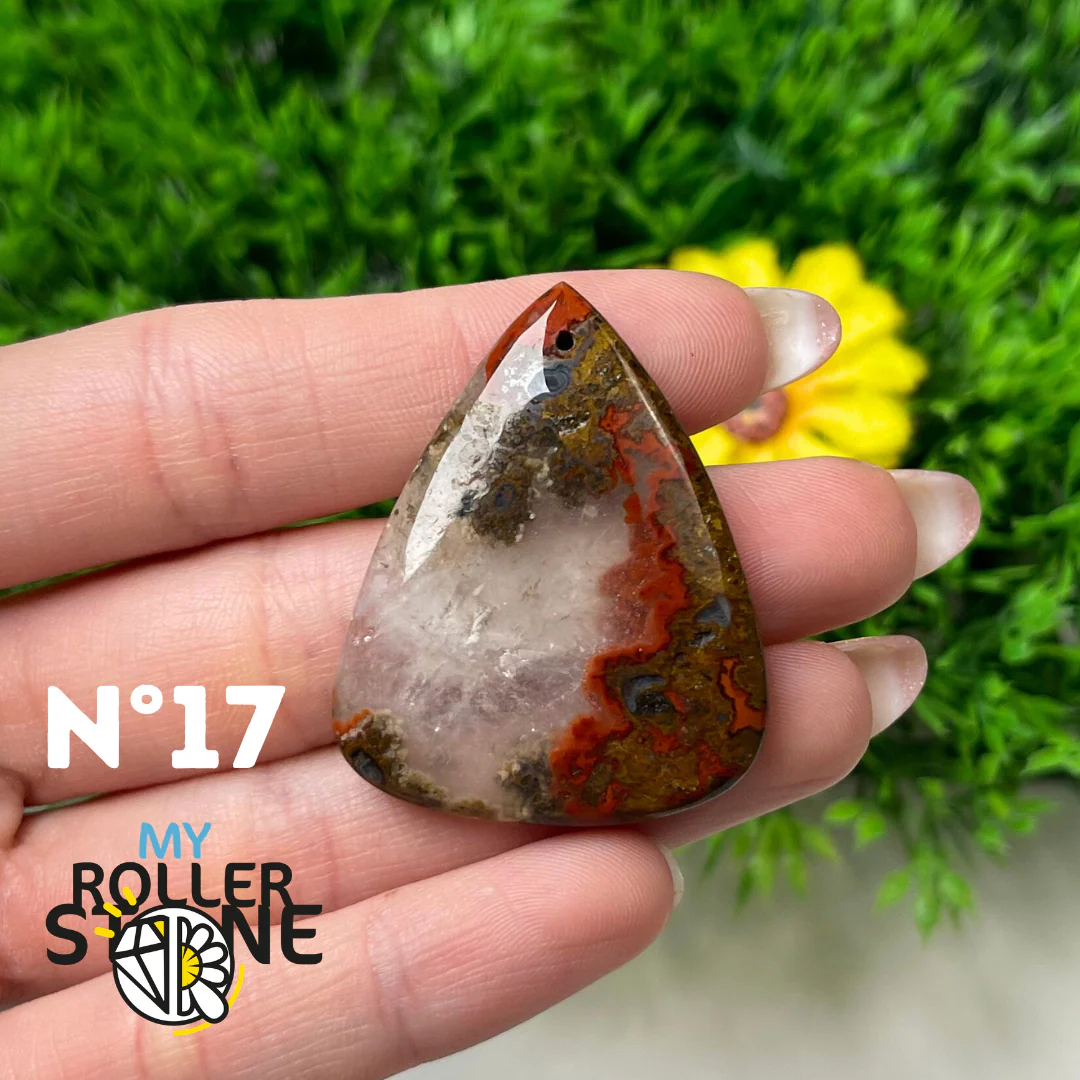 Pendentif Agate Marocaine 5A percé - Image 19