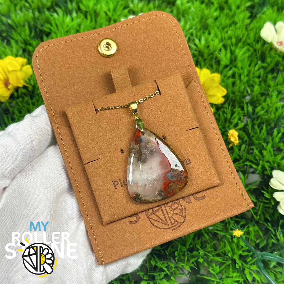 Pendentif Agate Marocaine 5A percé - Image 2