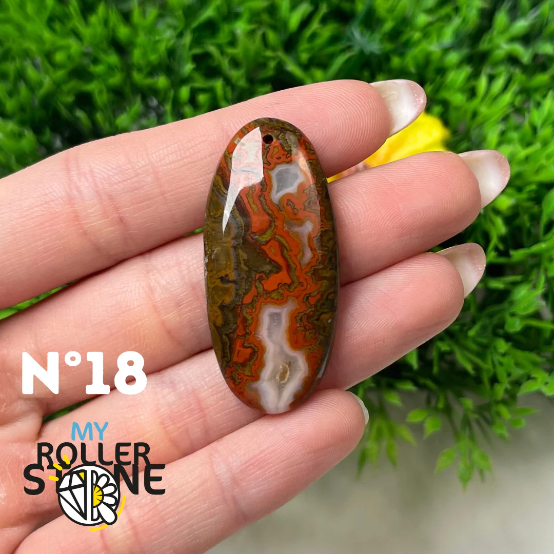 Pendentif Agate Marocaine 5A percé - Image 20