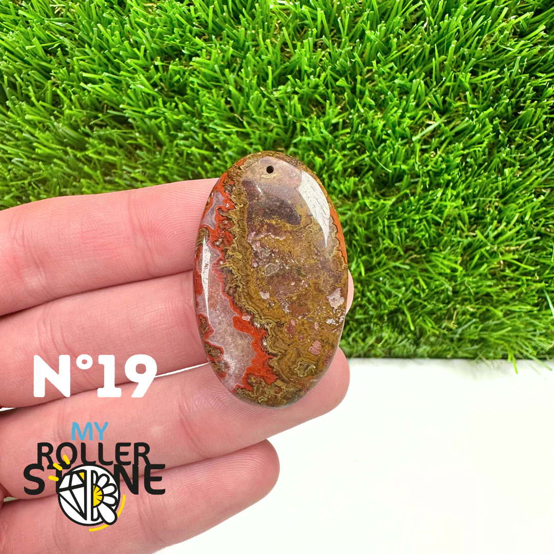 Pendentif Agate Marocaine 5A percé - Image 21