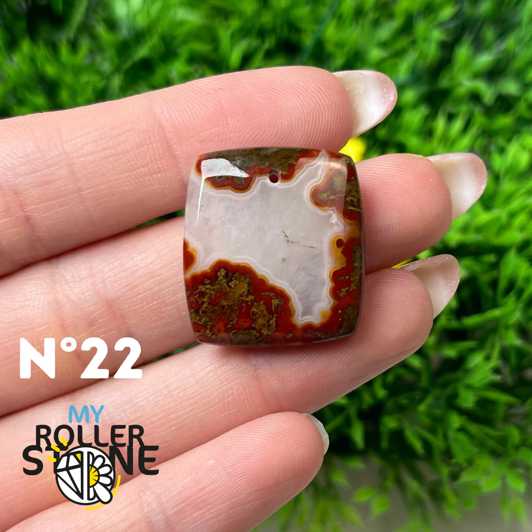 Pendentif Agate Marocaine 5A percé - Image 24