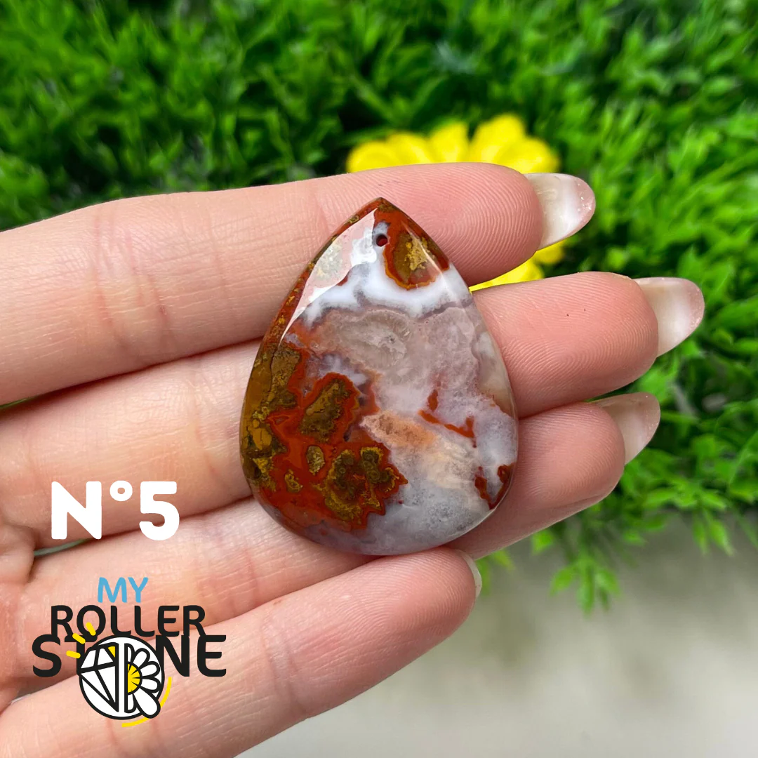 Pendentif Agate Marocaine 5A percé - Image 7