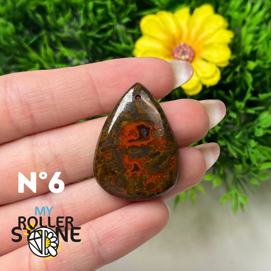 Pendentif Agate Marocaine 5A percé - Image 8