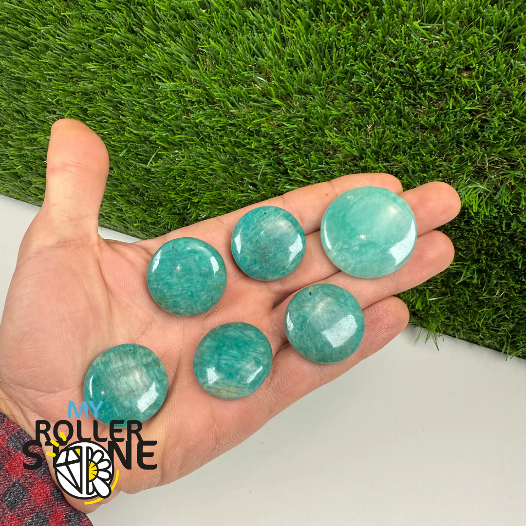 Pendentif Percé Rond Amazonite Bleue 5A
