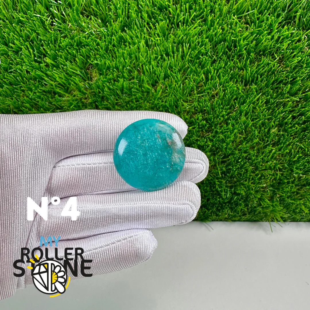 Pendentif Percé Rond Amazonite Bleue 5A - Image 6
