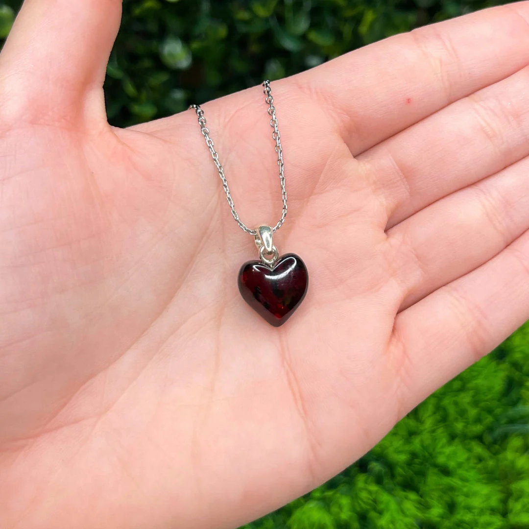 Pendentif Ambre Coeur - Image 4