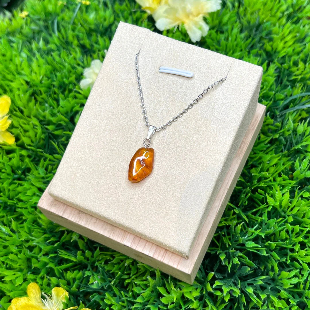 Pendentif Ambre Polie - Image 3