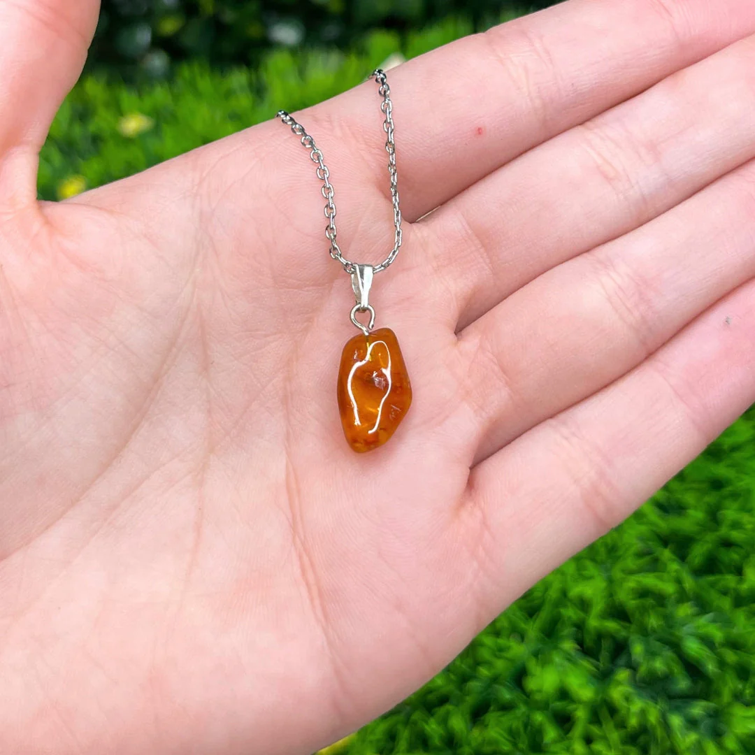 Pendentif Ambre Polie - Image 4