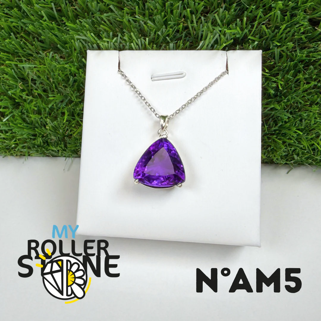 Pendentif Améthyste Facettée Du Brésil (BAIA) #AM5 - Image 2