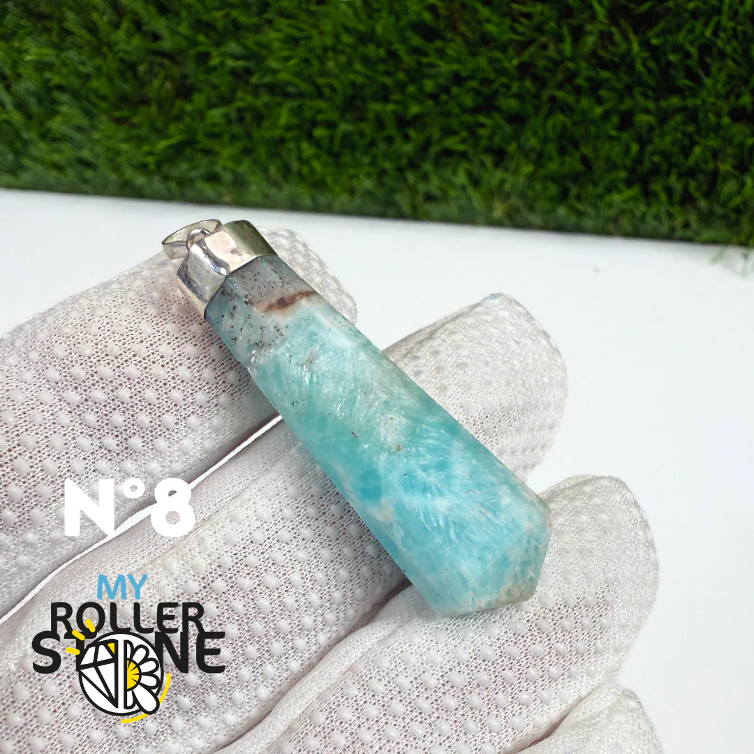 Pendentif Aragonite Bleue et Argent - Image 9