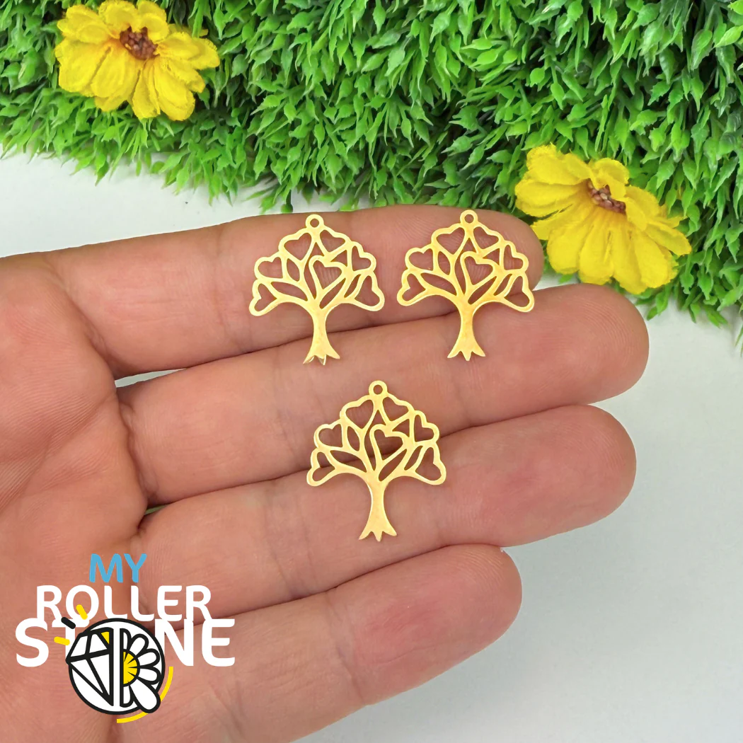 Pendentif Arbre de vie et Coeur Argenté et doré