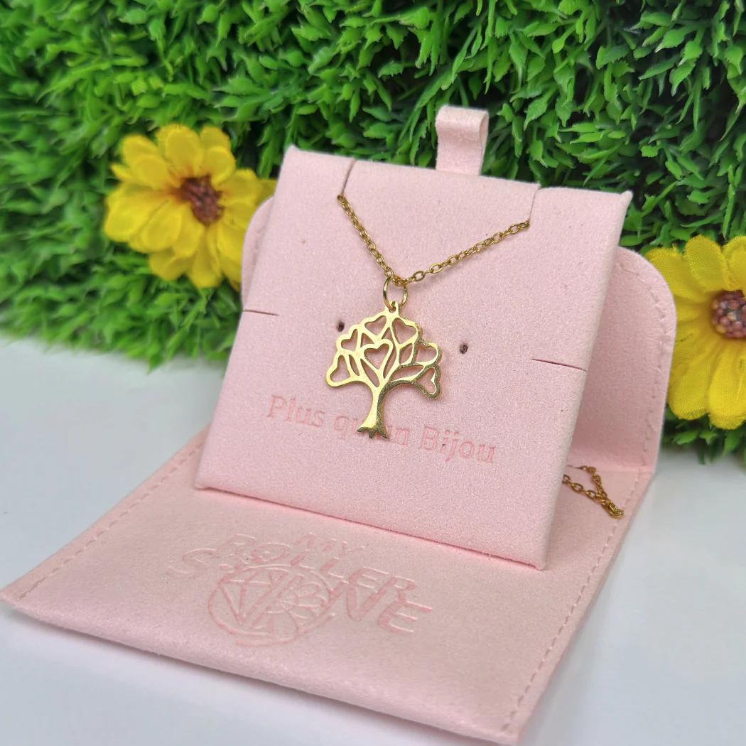 Pendentif Arbre de vie et Coeur Argenté et doré - Image 3