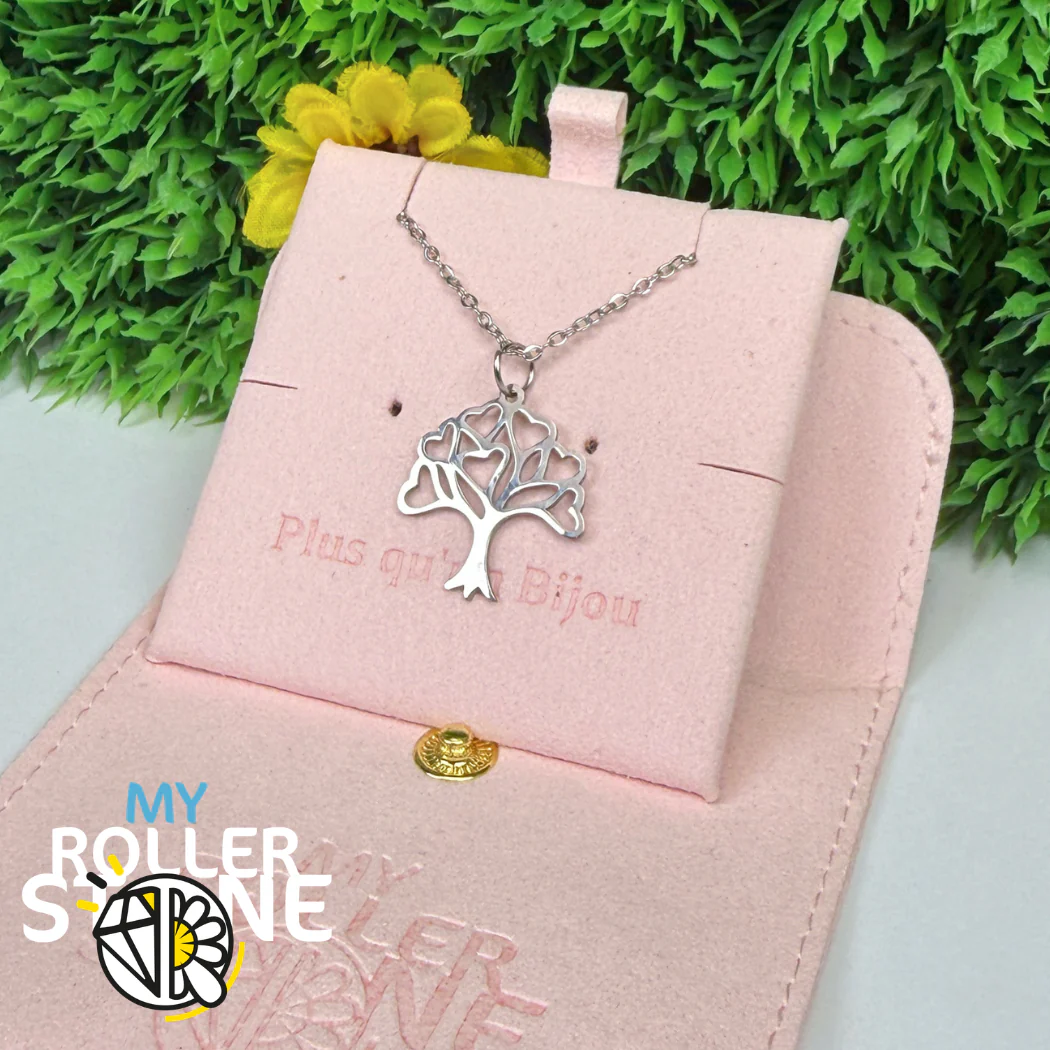 Pendentif Arbre de vie et Coeur Argenté et doré - Image 5