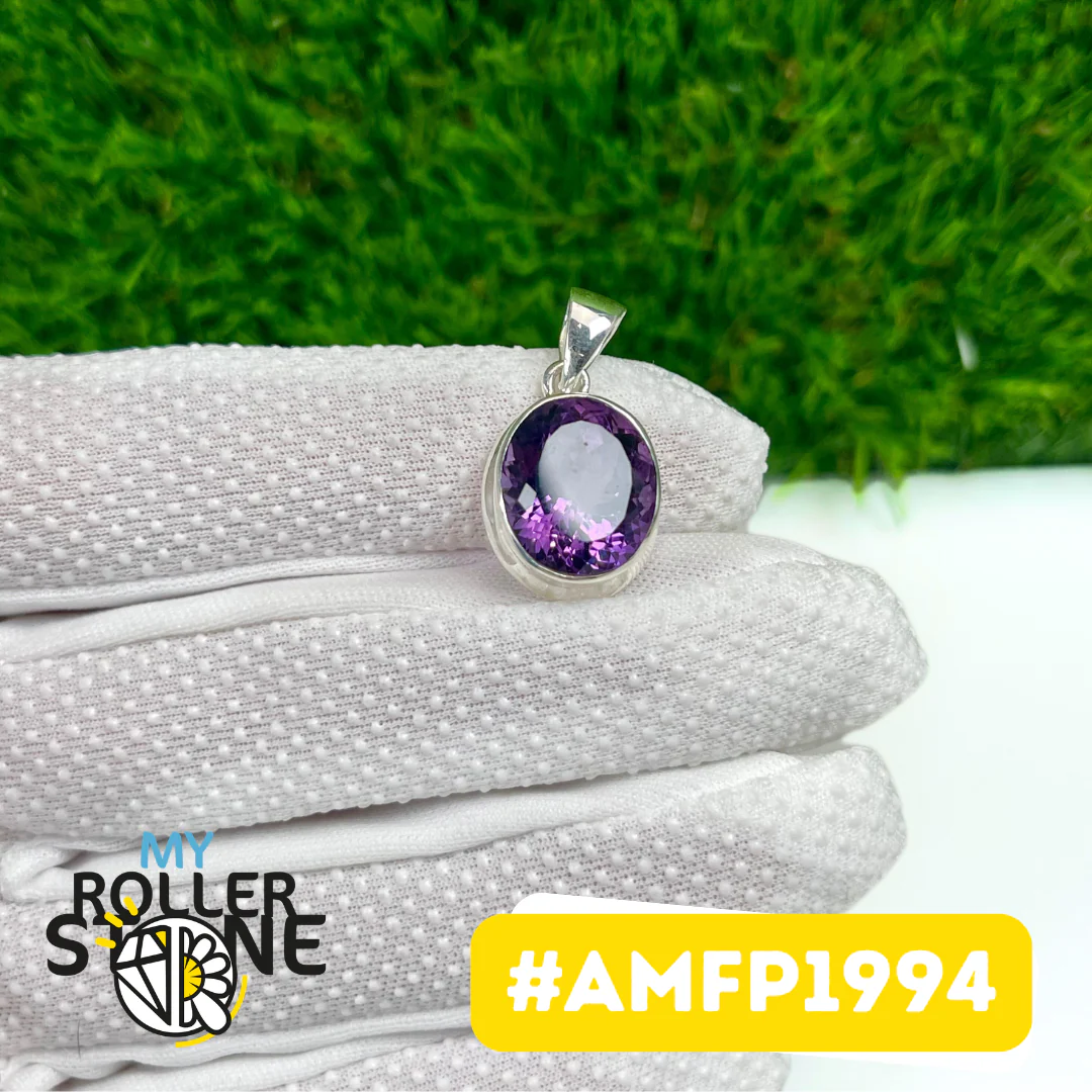 Pendentif Argent 925 Améthyste Facettée #AMFP1994 - Image 2