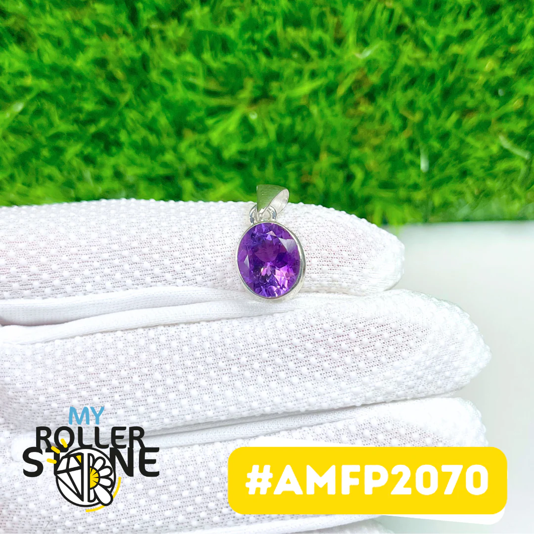 Pendentif Argent 925 Améthyste Facettée #AMFP2070 - Image 2