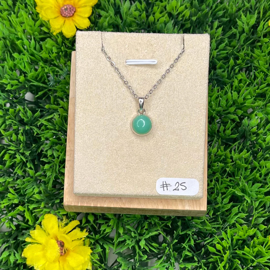 Pendentif Argent 925 Chrysoprase #25