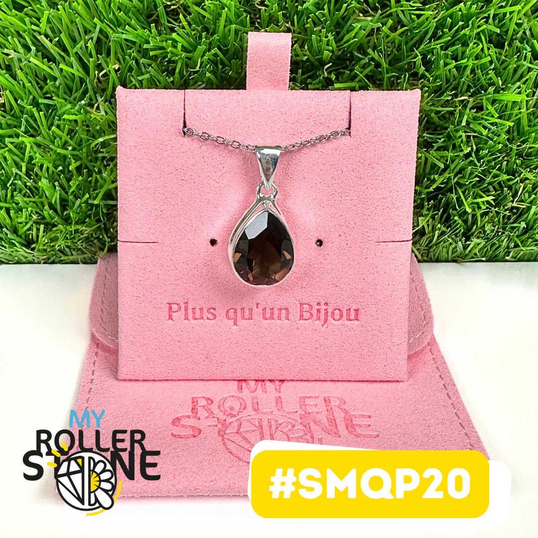 Pendentif Argent 925 Quartz fumé #SMQP20