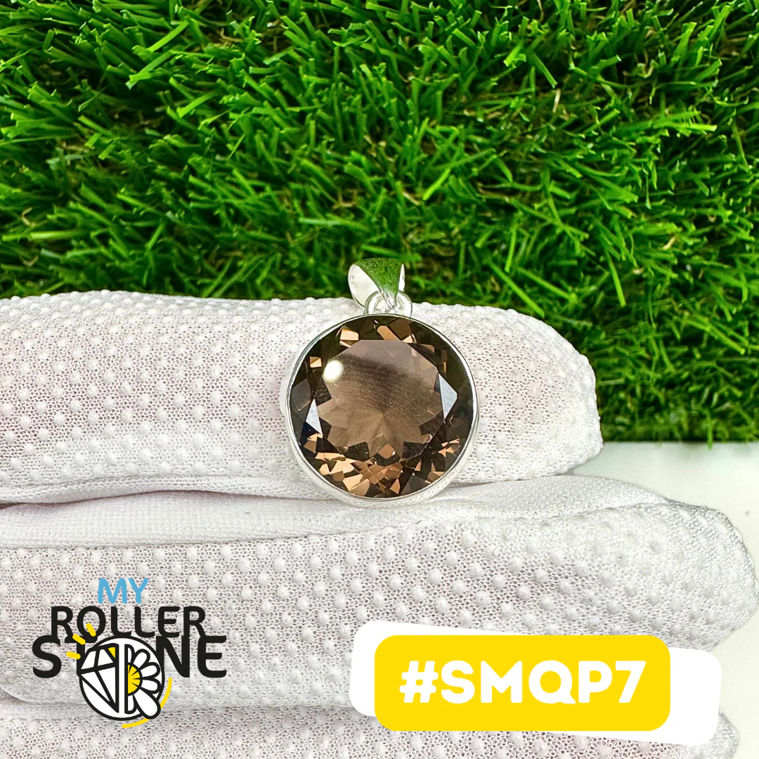Pendentif Argent 925 Quartz fumé #SMQP7 - Image 2