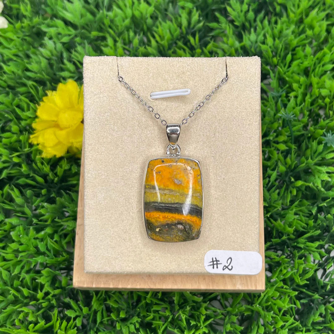 Pendentif Argent Jaspe Bumblebee #2 - Image 2