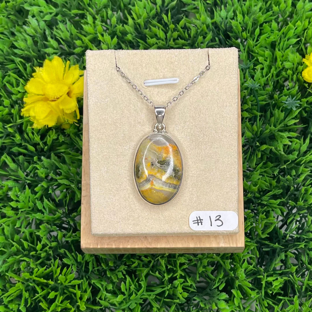 Pendentif Argent Jaspe Bumblebee #13 - Image 2