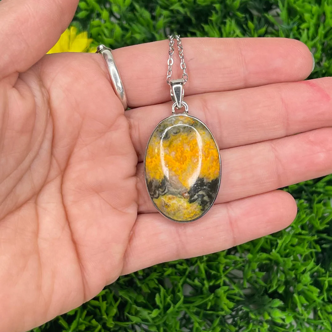 Pendentif Argent Jaspe Bumblebee #3