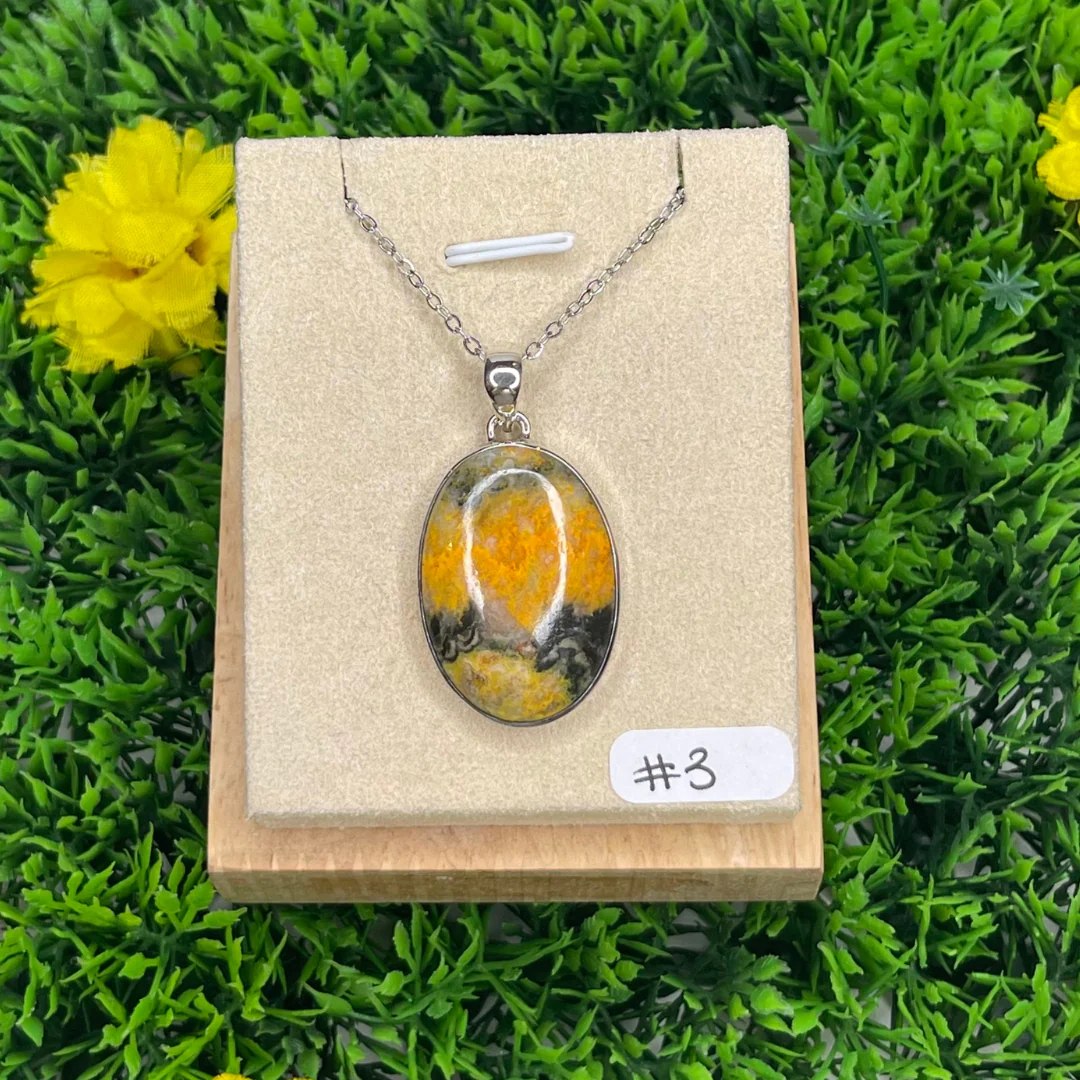Pendentif Argent Jaspe Bumblebee #3 - Image 2
