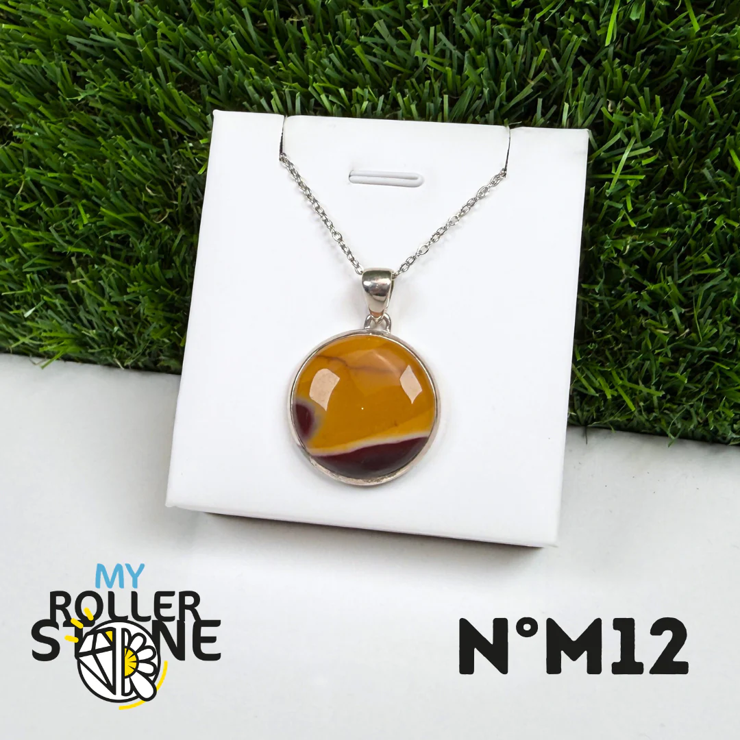 Pendentif Argent Jaspe Mookaïte #12