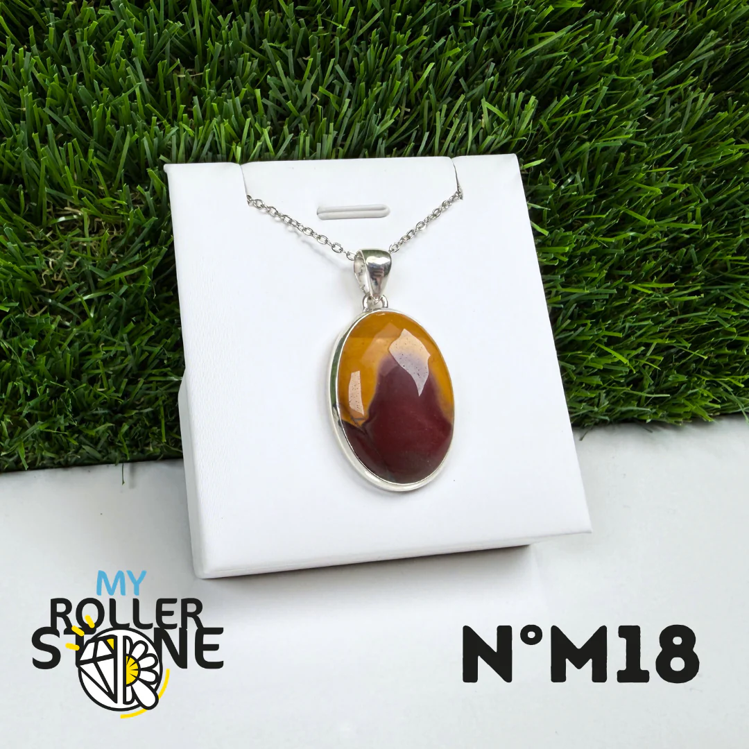 Pendentif Argent Jaspe Mookaïte #18 - Image 2