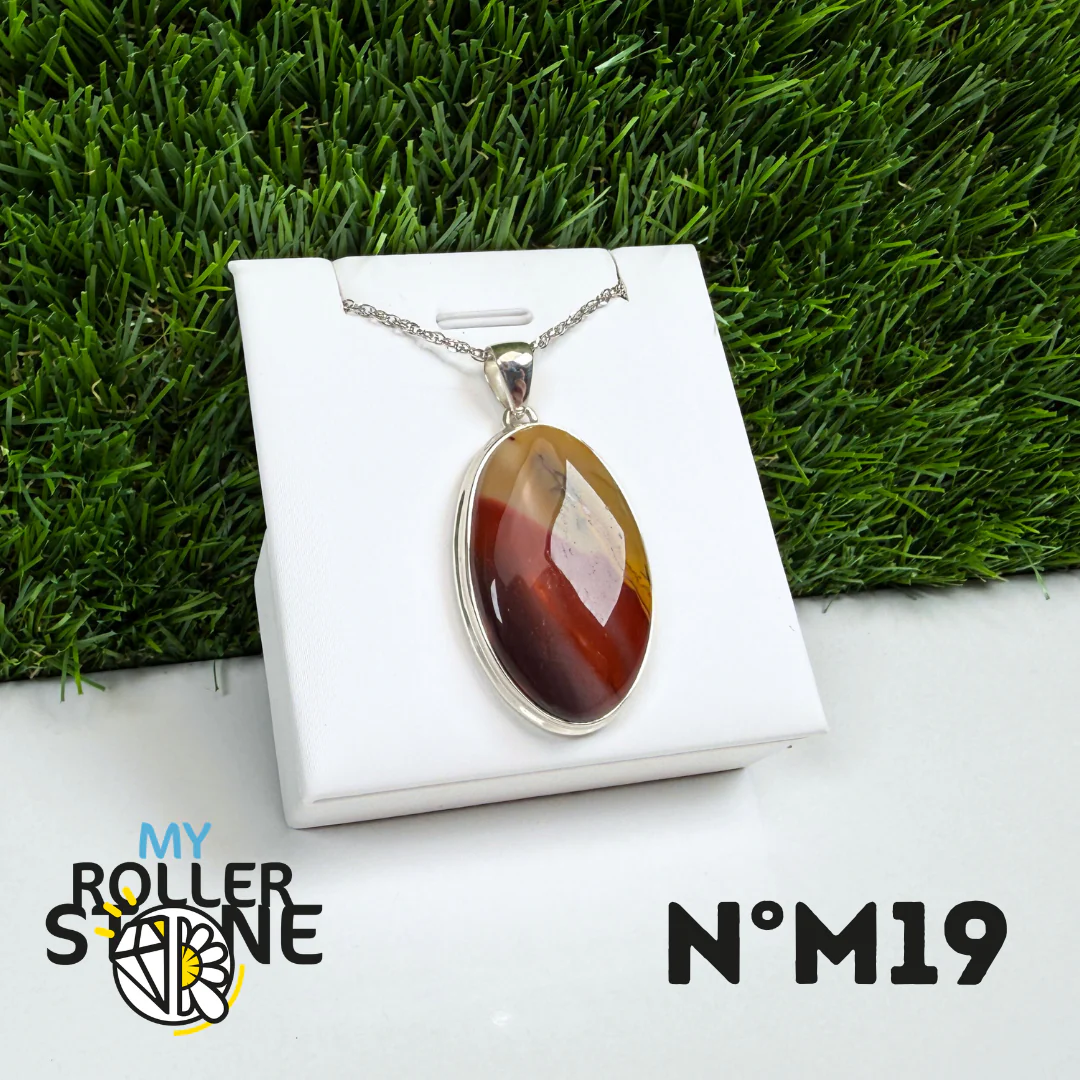 Pendentif Argent Jaspe Mookaïte #19 - Image 2