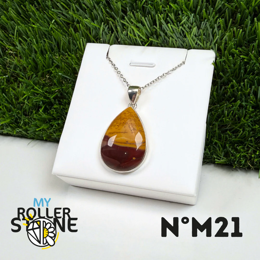 Pendentif Argent Jaspe Mookaïte #21