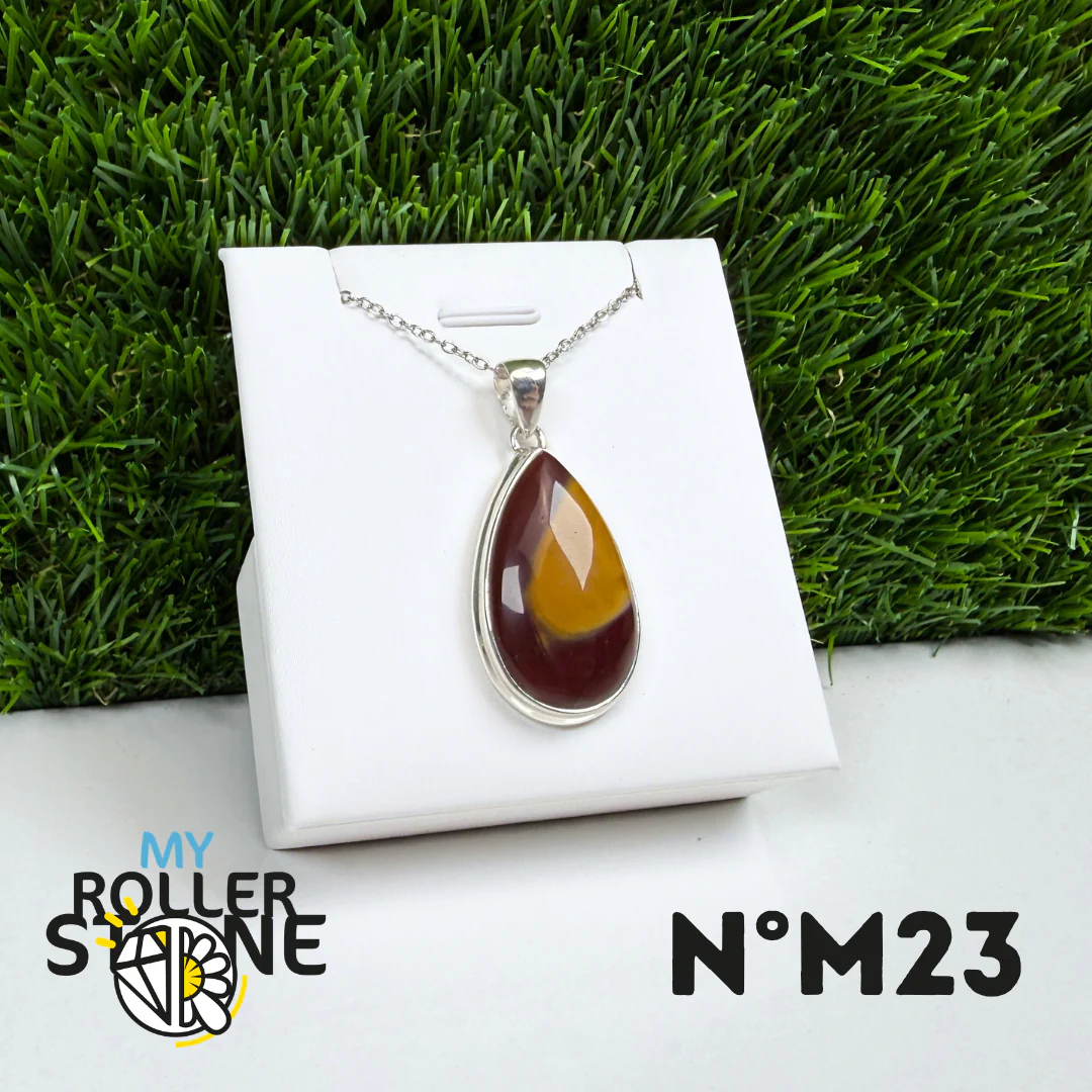 Pendentif Argent Jaspe Mookaïte #23 - Image 2
