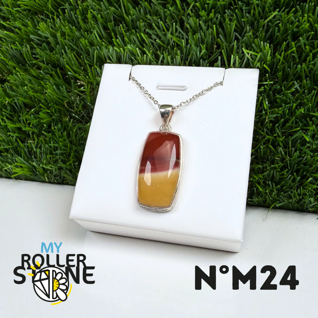 Pendentif Argent Jaspe Mookaïte #24