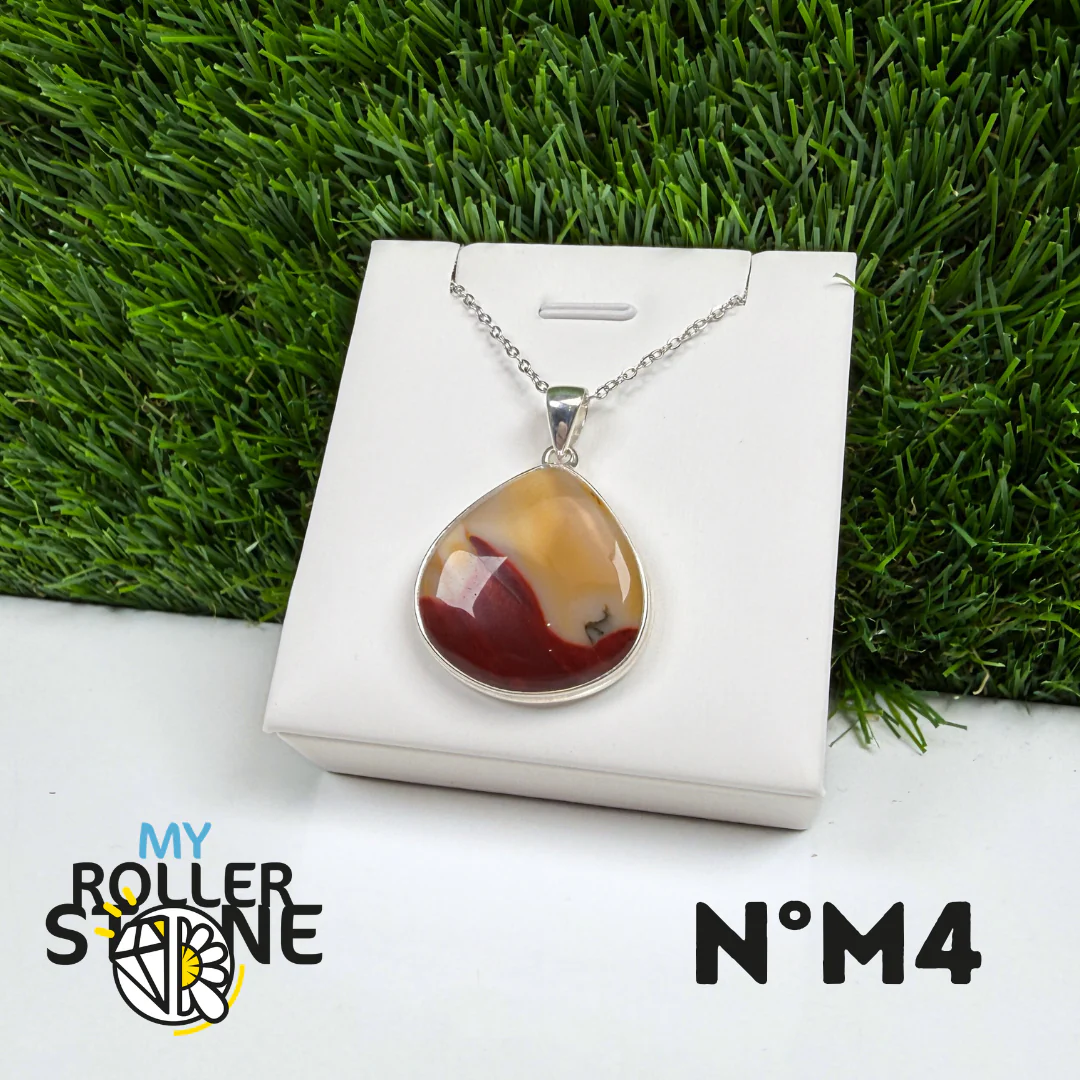 Pendentif Argent Jaspe Mookaïte #4